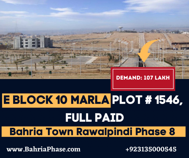 5 and10 Marla Plots in Bahria Orchard Bahria Town Phase 8 Rawalpindi